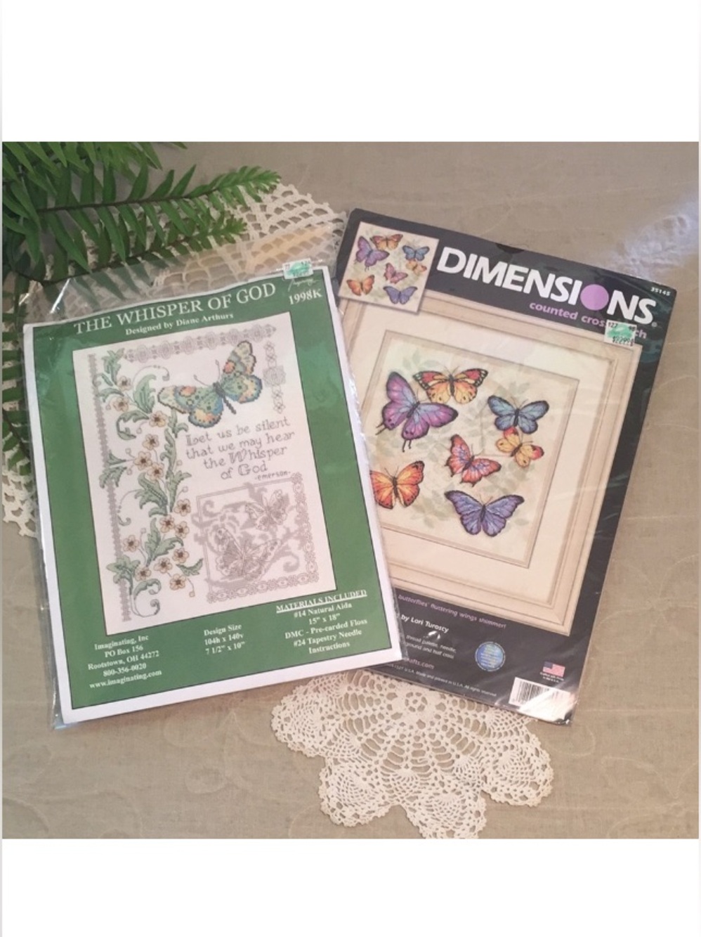 New Butterfly Cross Stitch Kits Floral And Spiritual Quote